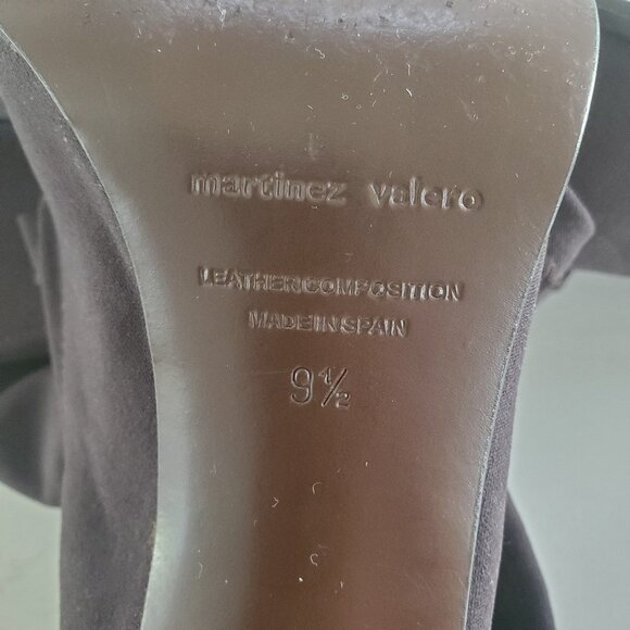 Martinez Valero Women's Dark Brown Stretch Pull On Boots Back Leather Trim 9.5 - Picture 12 of 16